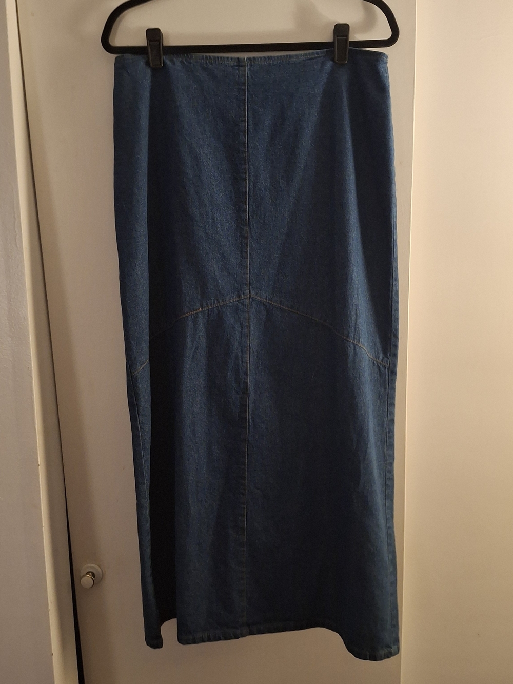 Vintage Studio Women's Classic Denim Maxi Skirt - Mid Blue
